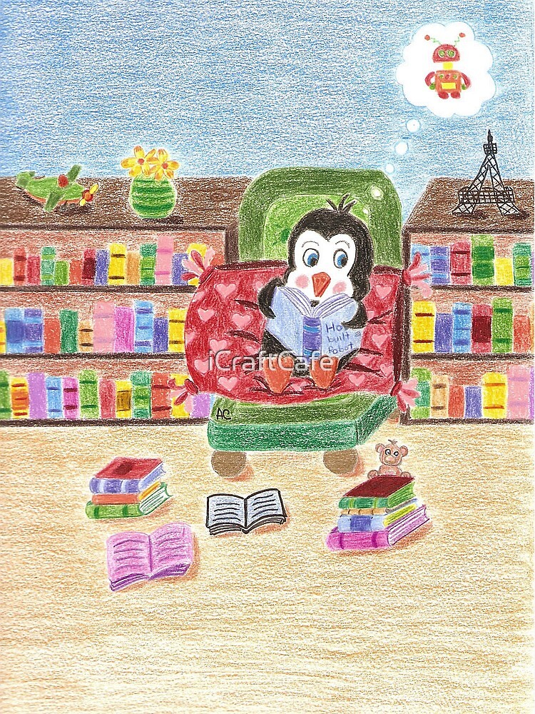 Smart Reading Penguin by iCraftCafe