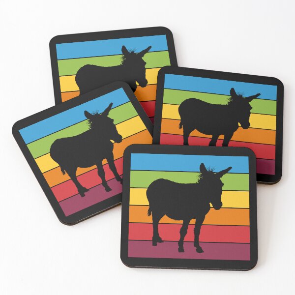 Item preview, Rainbow Donkey Colorful Mule Lover designed and sold by Delightfully Cynical.