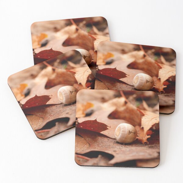 Item preview, Autumn photo, brown leaves and hazelnut - autumnal colors designed and sold by PausePapote.