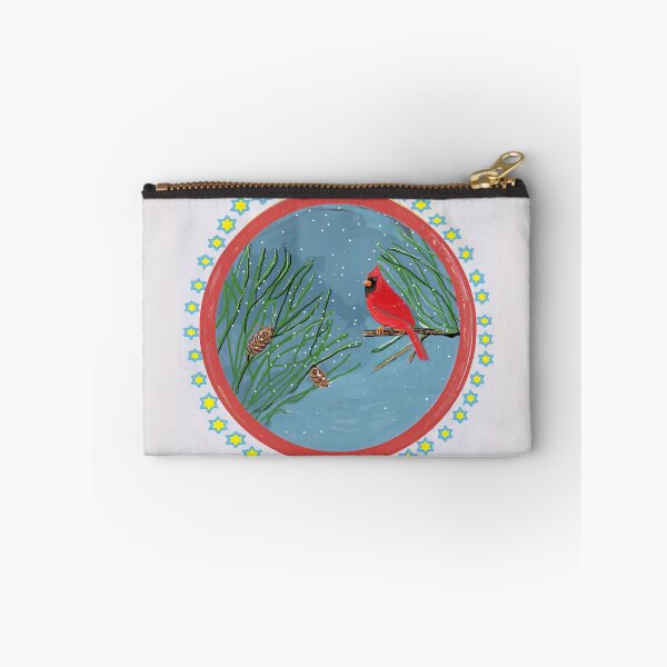 Item preview, Red Bird and Snowflakes designed and sold by dorcas13.