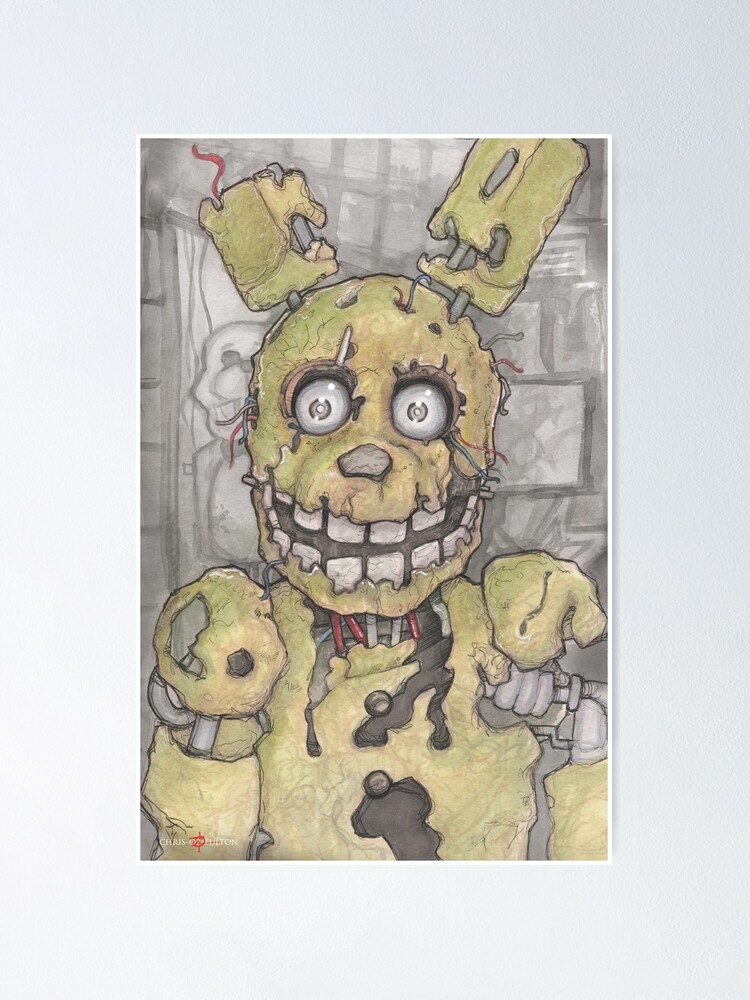 Five Nights at Freddy's - Springtrap Wall Poster with Push Pins