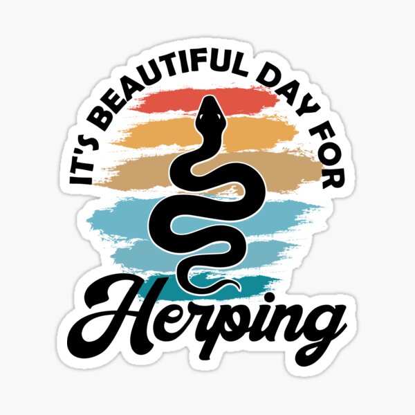 Item preview, It's Beautiful Day for Herping - Vintage Herpetology  designed and sold by Digital Story Time.
