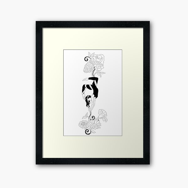 Aerial Silks Design Framed Art Print