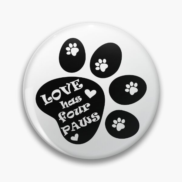 Item preview, Love has four paws - Simple text illustration - Black designed and sold by pixelspantry.