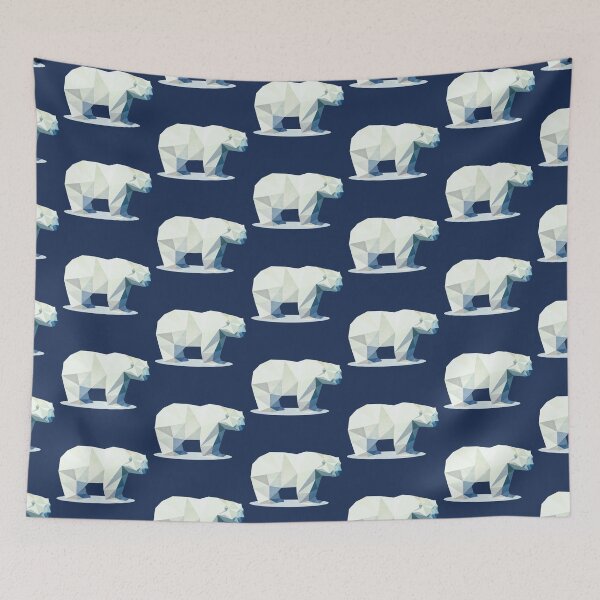 Item preview, Geometric polar bear designed and sold by purplesparrow.