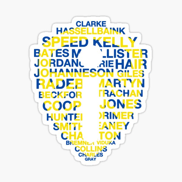 "Leeds United Best Players Badge Graphic Retro Mens Graphic Floral