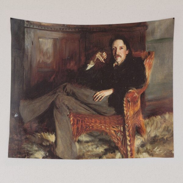 Item preview, Vintage Painting of Robert Louis Stevenson (1887)  designed and sold by BravuraMedia.