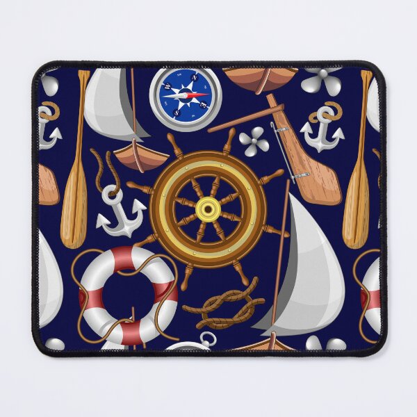 Item preview, Nautical Marine and Navy Equipment Pattern designed and sold by BluedarkArt.
