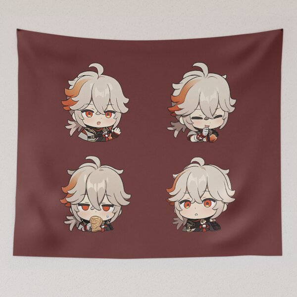 Artikelvorschau, Kazuha Genshin Impact Chibi-Aufkleber-Set entworfen und verkauft von JeniBoyleg.