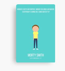 Minimalist Morty Smith Leinwanddruck