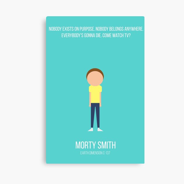 Minimalist Morty Smith Canvas Print