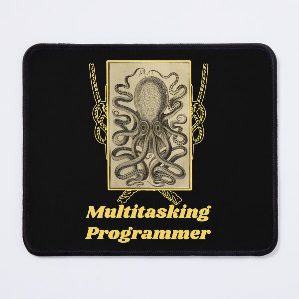 Item preview, 'Multitasking Programmer' Old Book Octopus Graphic - Funny Quotes Designs for T-shirts, stickers and other accessories designed and sold by Ridiculam Toga.