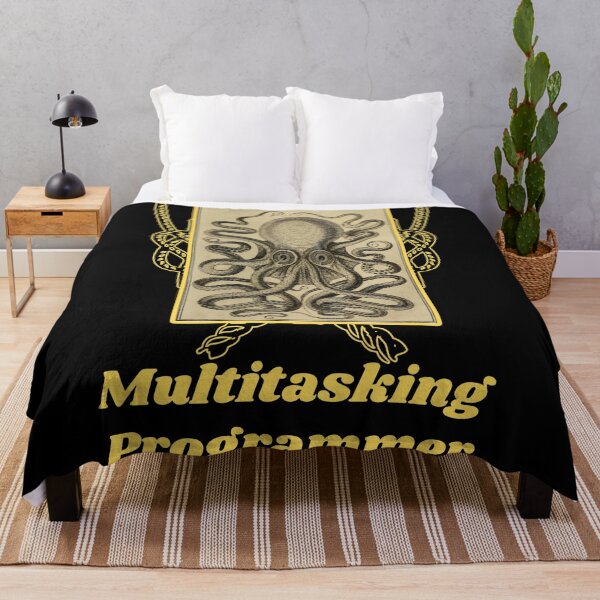 Item preview, 'Multitasking Programmer' Old Book Octopus Graphic - Funny Quotes Designs for T-shirts, stickers and other accessories designed and sold by Ridiculam Toga.