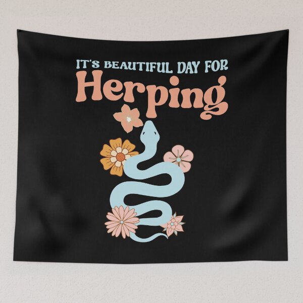 Item preview, It's Beautiful Day for Herping Groovy Herpetology  designed and sold by Digital Story Time.