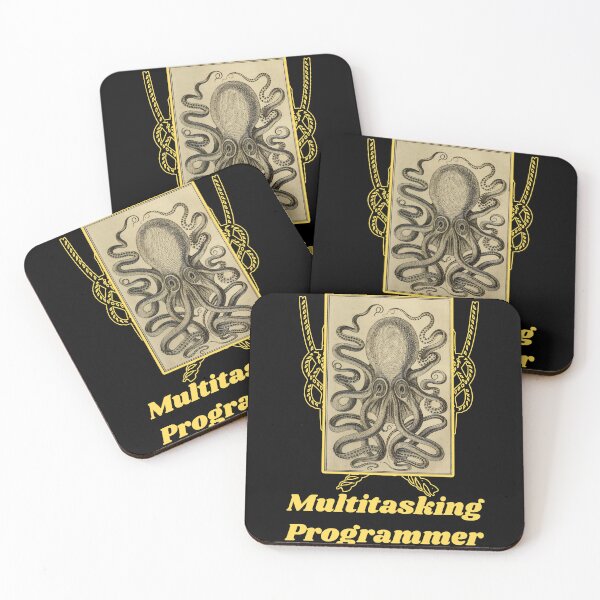 Item preview, 'Multitasking Programmer' Old Book Octopus Graphic - Funny Quotes Designs for T-shirts, stickers and other accessories designed and sold by Ridiculam Toga.