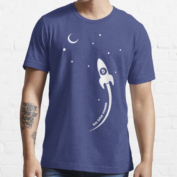Bitcoin to the Moon with a Rocket! Essential T-Shirt