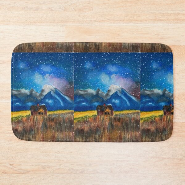 Item preview, Mountain sky on nighttime oil pastels color designed and sold by Puifai2489.