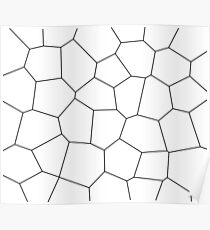 Geometric abstract - white and black. Poster