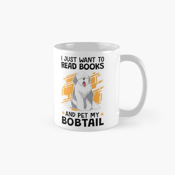 Item preview, Reading books and petting Bobtail German Shepherd designed and sold by madgrfx.