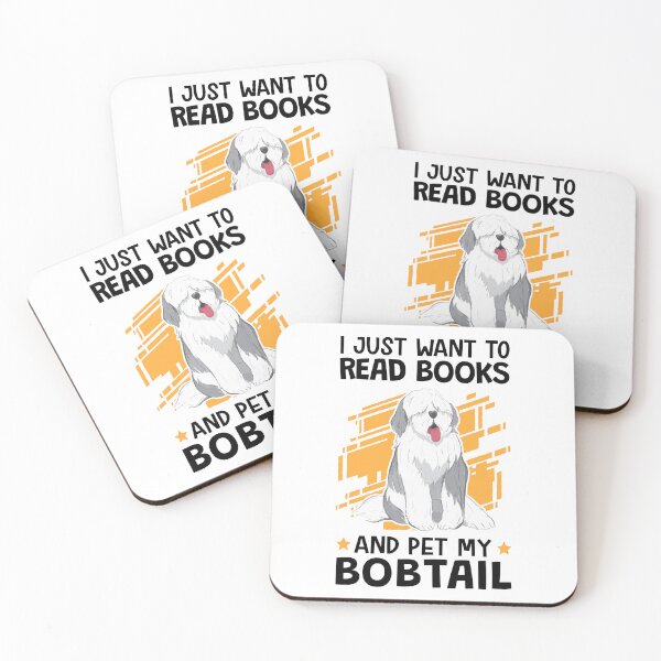 Item preview, Reading books and petting Bobtail German Shepherd designed and sold by madgrfx.