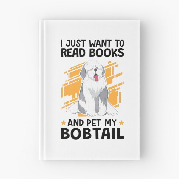 Item preview, Reading books and petting Bobtail German Shepherd designed and sold by madgrfx.