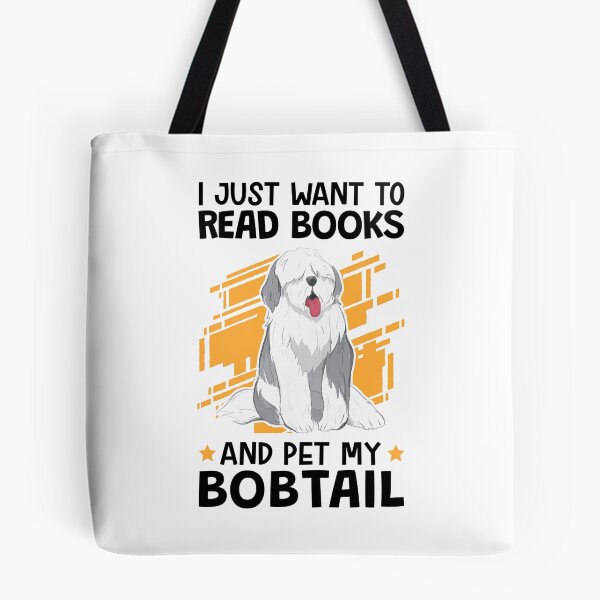 Item preview, Reading books and petting Bobtail German Shepherd designed and sold by madgrfx.