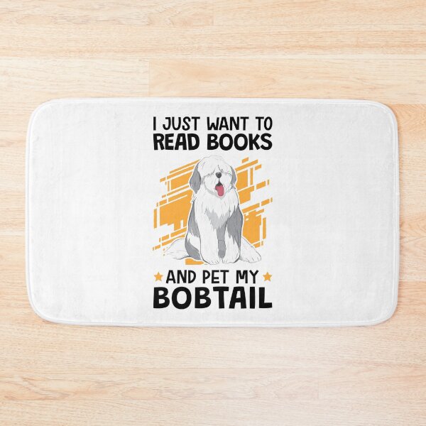 Item preview, Reading books and petting Bobtail German Shepherd designed and sold by madgrfx.