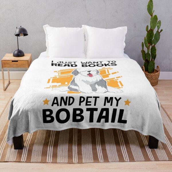 Item preview, Reading books and petting Bobtail German Shepherd designed and sold by madgrfx.