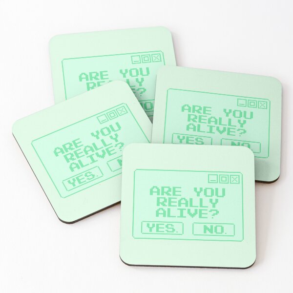 Item preview, ARE YOU REALLY ALIVE? Green designed and sold by everything4eva.