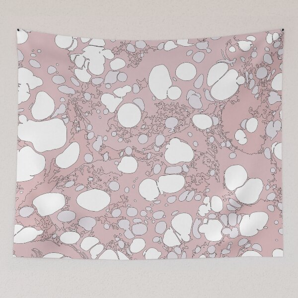 Item preview, Blush Pink and White Graphic Spilled Ink and Paint Bubbles designed and sold by 5mmpaper.