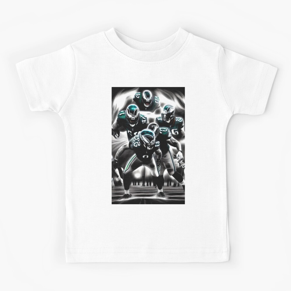 Philadelphia Eagles helmet fan art Kids T-Shirt for Sale by Denwill