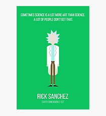 Minimalist Rick Sanchez Photographic Print