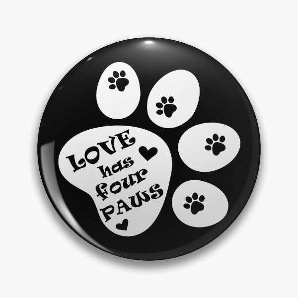 Item preview, Love has four paws - Simple text illustration - White designed and sold by pixelspantry.