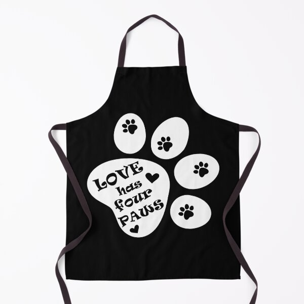 Item preview, Love has four paws - Simple text illustration - White designed and sold by pixelspantry.