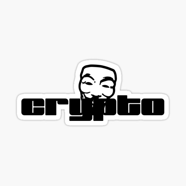 Anonymus Cryptography - black Sticker