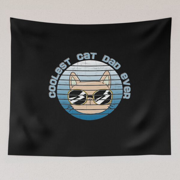 Item preview, Coolest Cat Dad Ever Retro designed and sold by DabGraphic.