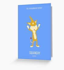 Minimalist Squanchy Greeting Card