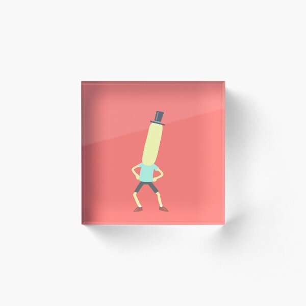 Minimalist Mr. Poopybutthole Acrylic Block