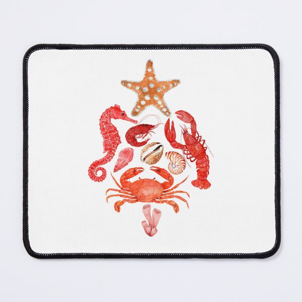 Item preview, Crustaceancore Christmas, Crab Lobster, Crustaceancore Vintage, Ocean Lover Gift, Ocean Blush, Crustaceans, Marine, Nautical designed and sold by Gabriellina.