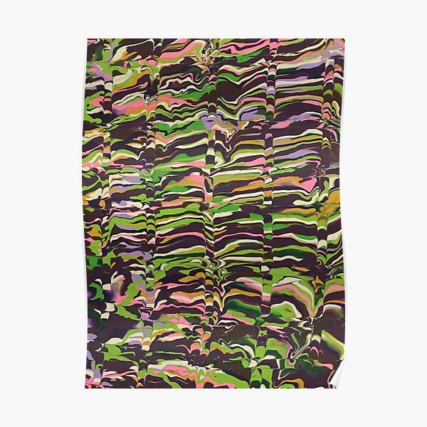 Abstract Music pattern Nature Rocks waves Poster