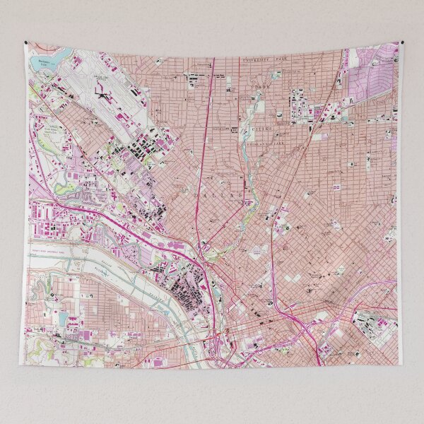 Item preview, Vintage Map of Dallas Texas (1958)  designed and sold by BravuraMedia.