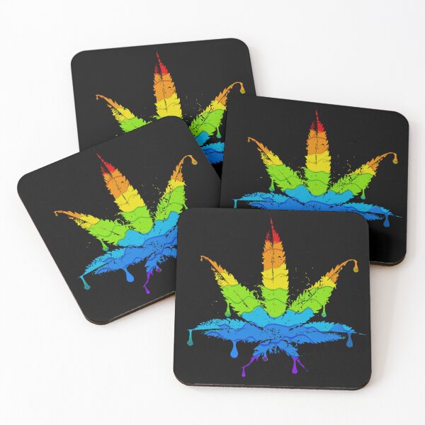 Item preview, Rainbow Marijuana Leaf Drip  designed and sold by DabGraphic.