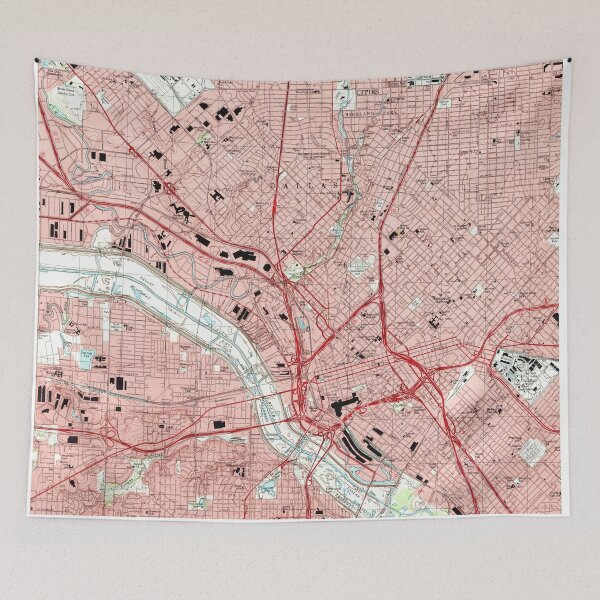 Item preview, Dallas Texas Map (1995)  designed and sold by BravuraMedia.