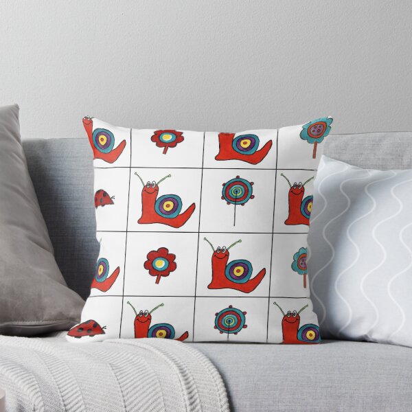 Item preview, Abstract Snail and Flowers Grid Design designed and sold by Jolita Yamuna.