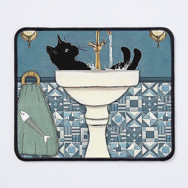 Item preview, Black Cat Wash your Paws Vertical  designed and sold by mielania.