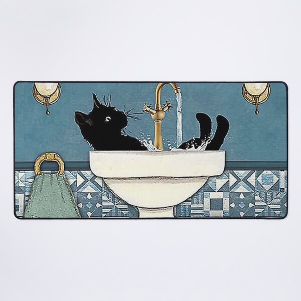Item preview, Black Cat Wash your Paws Vertical designed and sold by mielania.
