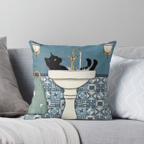 Item preview, Black Cat Wash your Paws Vertical  designed and sold by mielania.