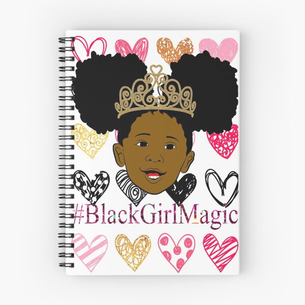 Item preview, Afro Puff Black Girl Magic Notebook designed and sold by HoodAdjacentTee.
