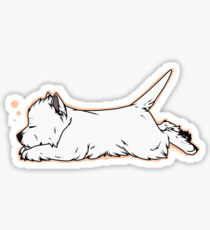 Soft Pedigree: A Very Sleepy Westie Sticker