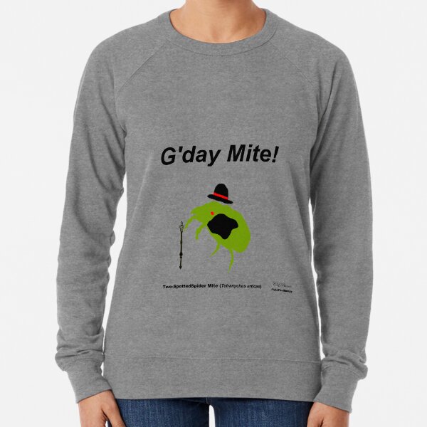 Item preview, G'day Mite! (Two-spotted spider mite) designed and sold by FieldTheBiology.